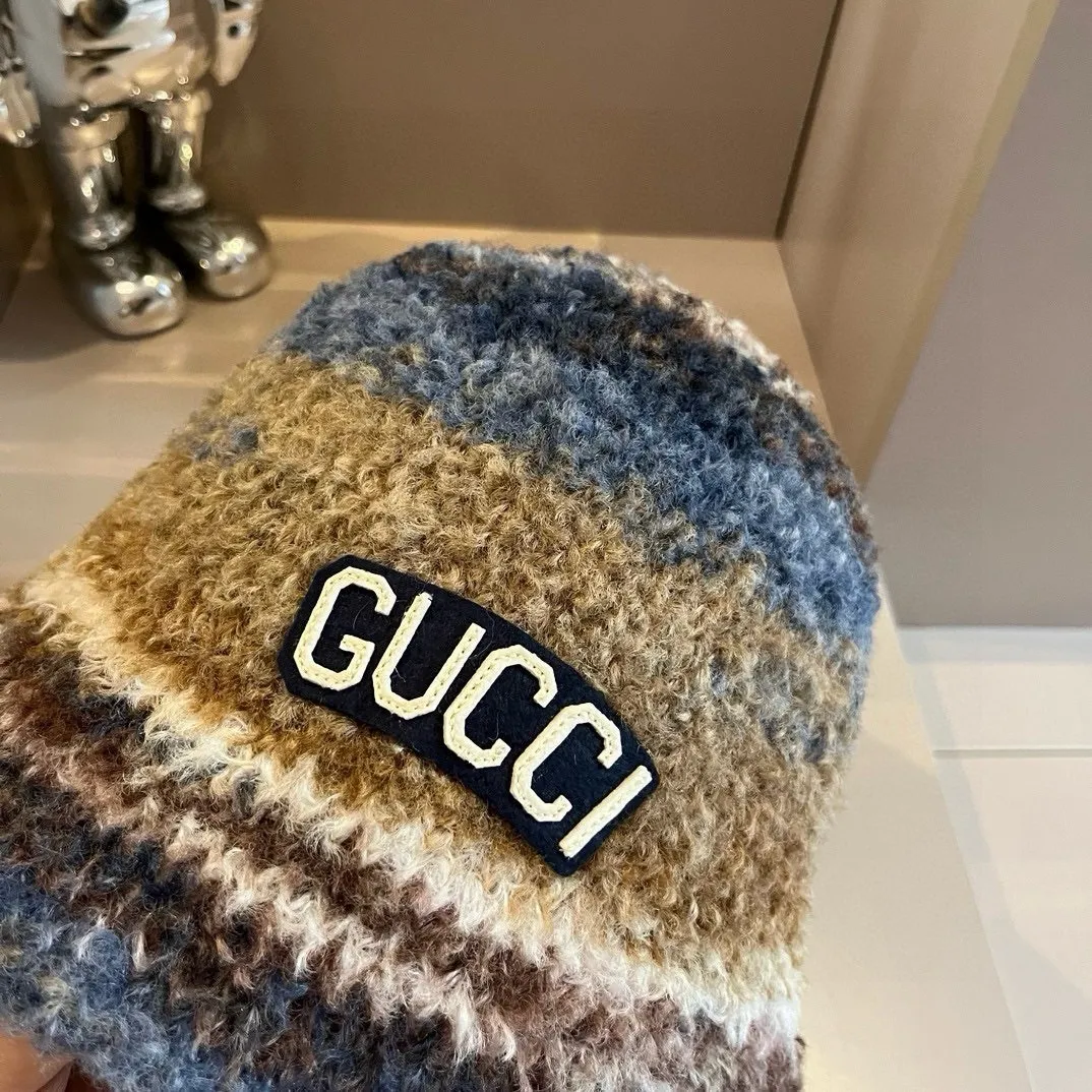 💰100¥ Gucci new lamb wool bucket hat, head circumference 57vm