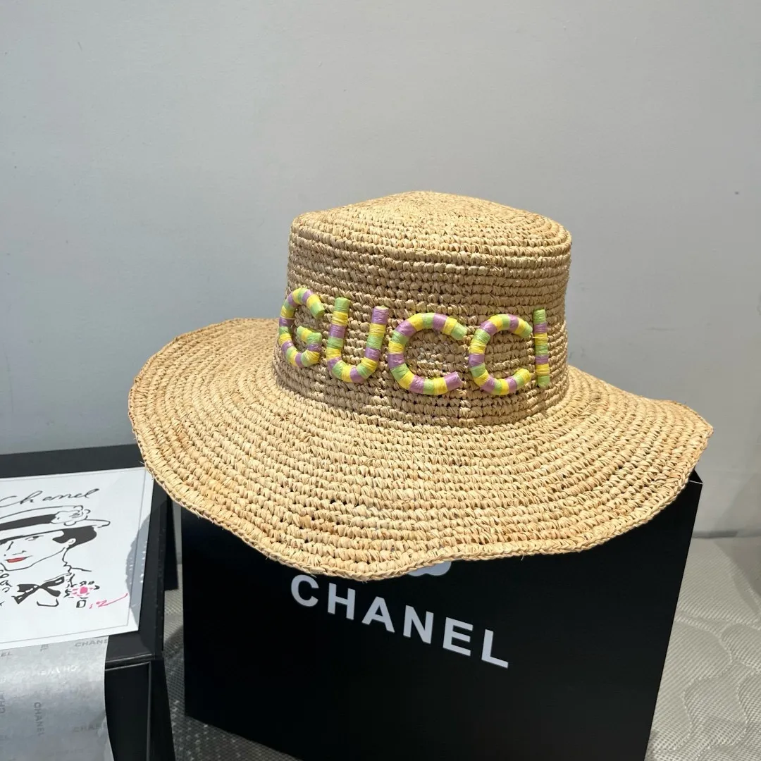 💰240¥ Gucci new raffia hat, official model, head circumference 57cm