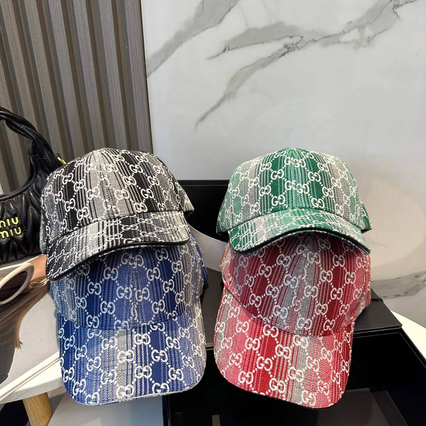 P66 GUCCI Gucci 2025 counter new jacquard baseball cap🧢very trendy! Casual and sports style, classic production, super easy to match! Look small