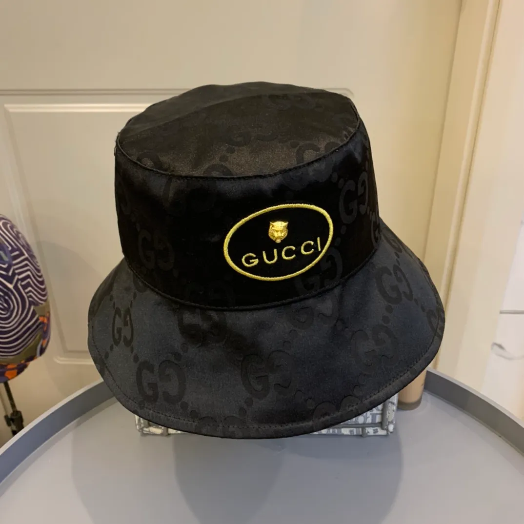 P90 GUCCI Gucci 2021 early spring counter new simple fully embroidered fisherman hat is very trendy! Made with double lining, super easy to match with clothes!