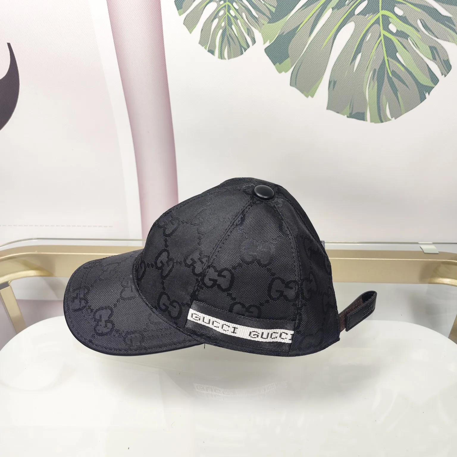 Batch 90 GUCCI--Double G large letter high version original single baseball cap
