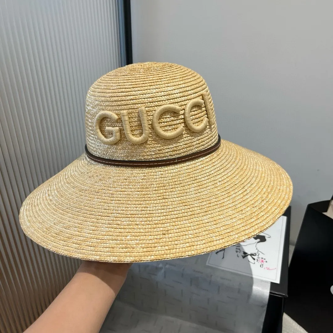 💰240¥ Gucci official straw hat, official one-to-one custom molding, head circumference 57cm