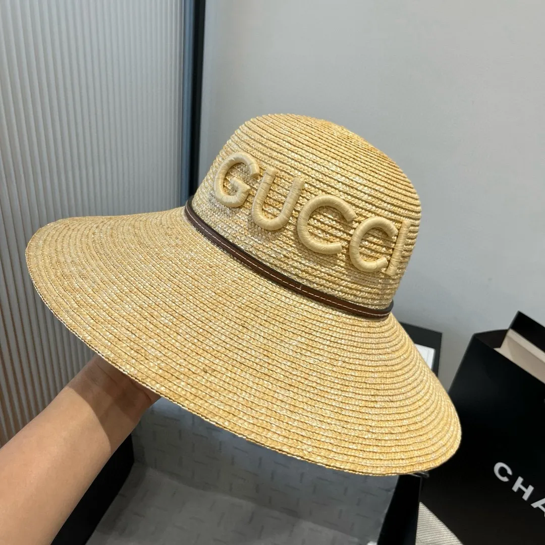 💰240¥ Gucci official straw hat, official one-to-one custom molding, head circumference 57cm