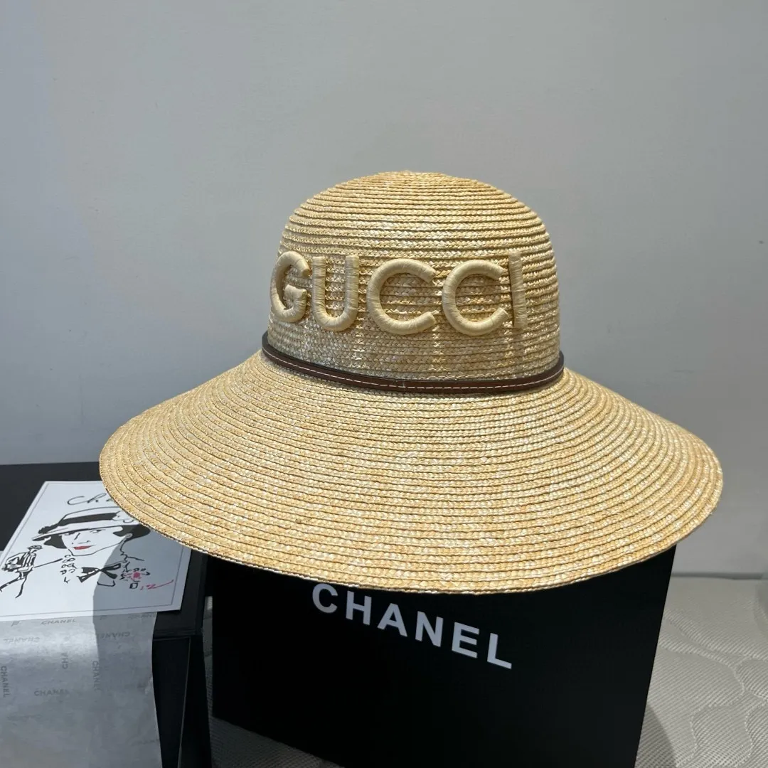 💰240¥ Gucci official straw hat, official one-to-one custom molding, head circumference 57cm