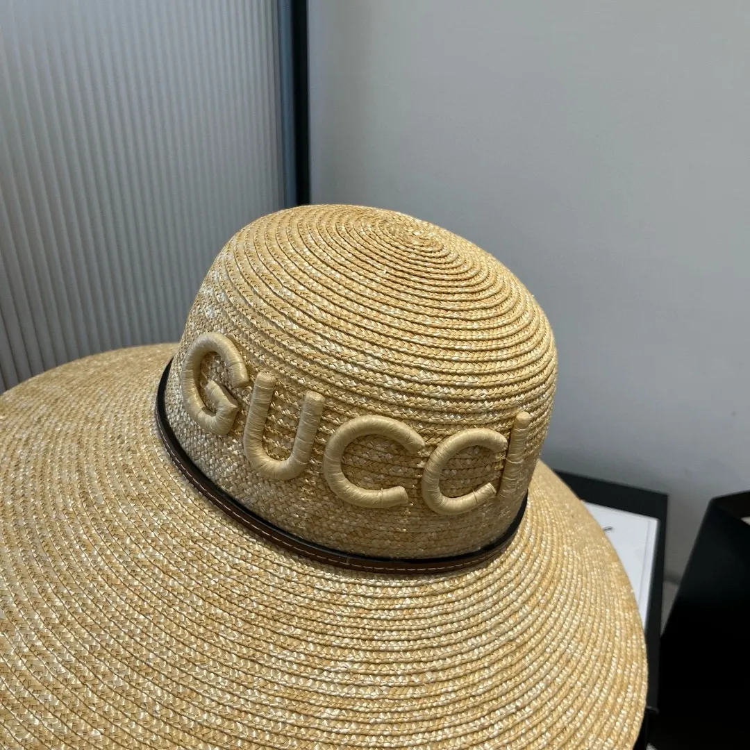 💰240¥ Gucci official straw hat, official one-to-one custom molding, head circumference 57cm