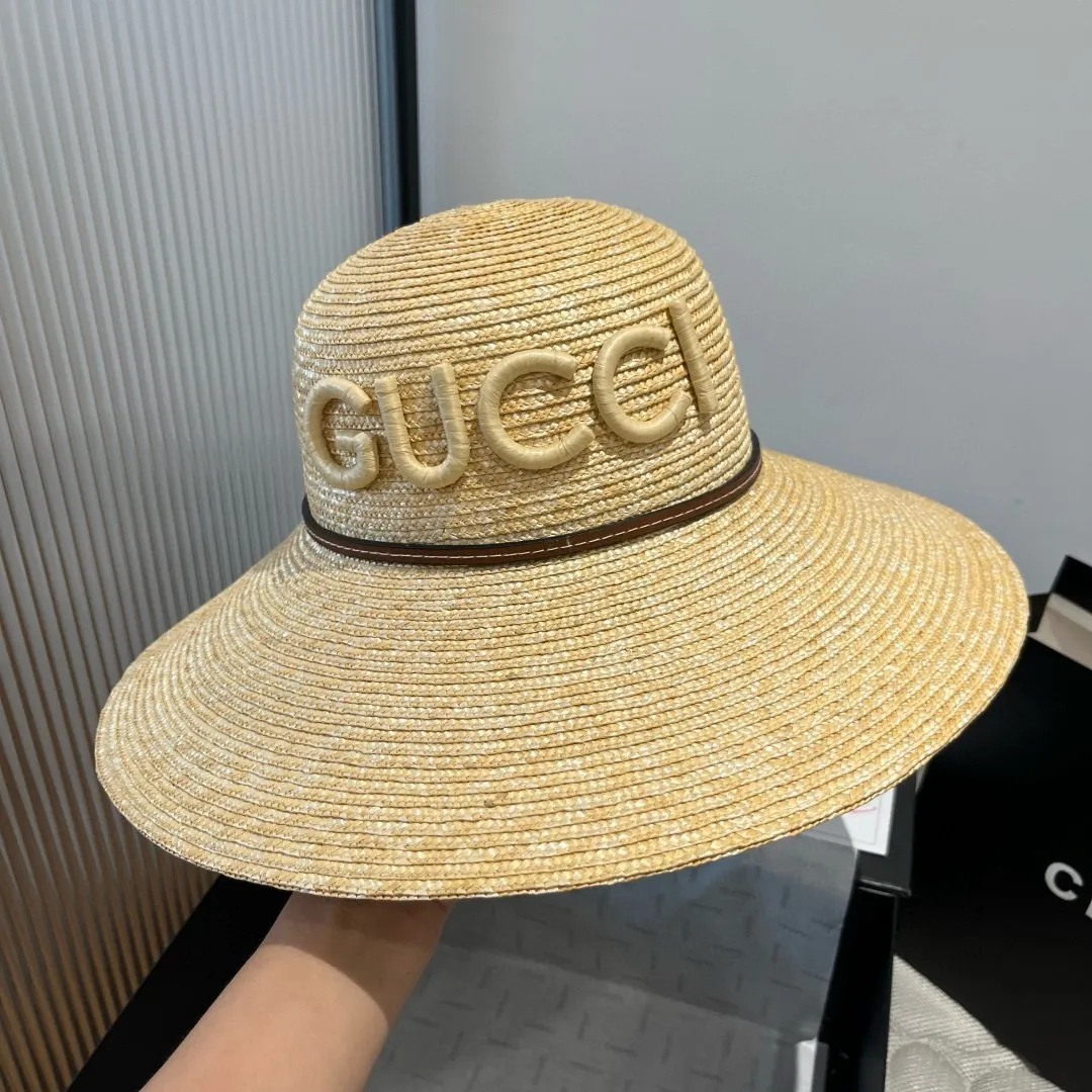 💰240¥ Gucci official straw hat, official one-to-one custom molding, head circumference 57cm