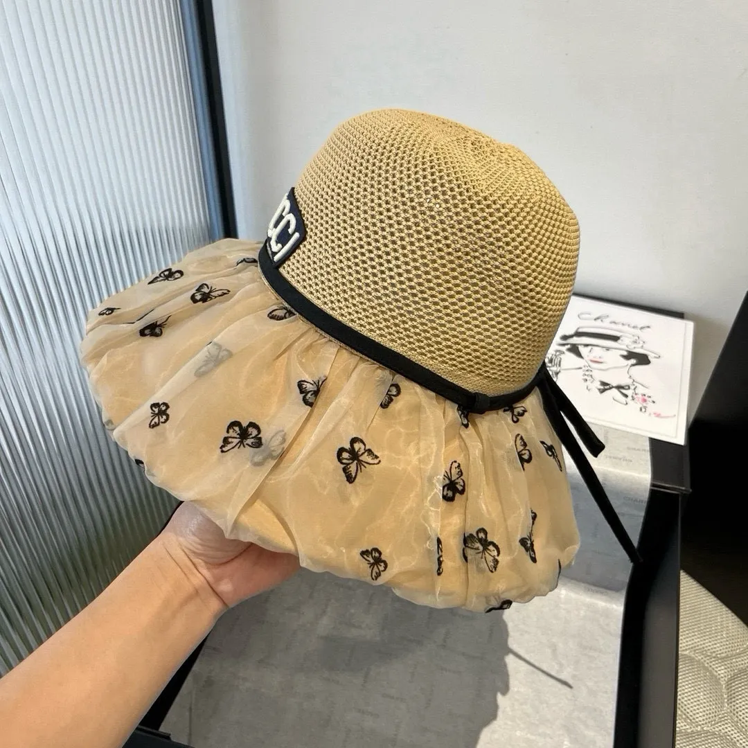 💰120¥ Gucci new lantern hat, sunshade straw hat, anti-UV brim, head circumference 57cm
