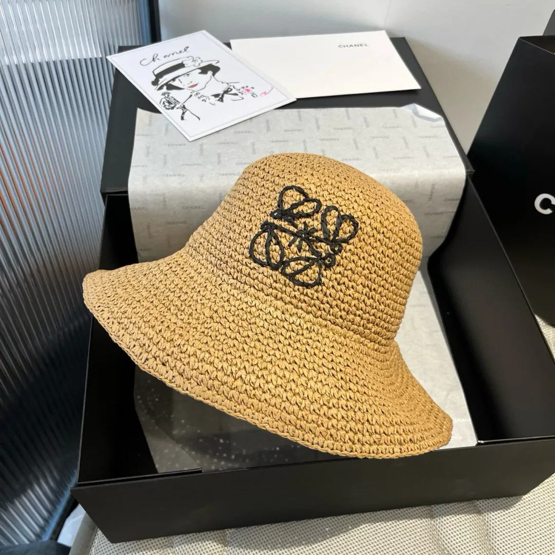 💰100¥ ＬＯＥＷＥLOEWE's new straw hat, hand-crocheted straw hat, foldable, easy to carry, head circumference 57cm