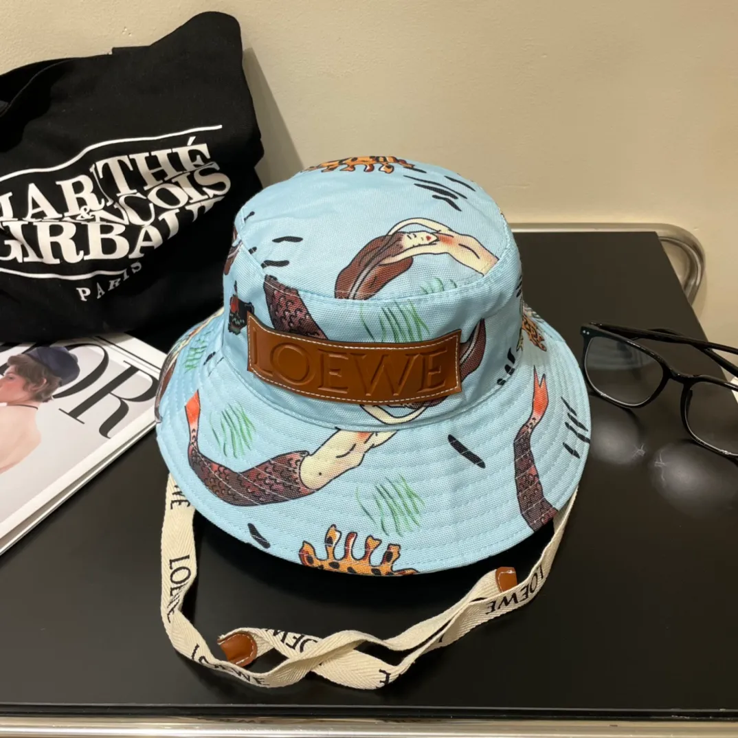 P76 Lowewe🌸 Japanese purchasing agent Yu Shuxin's same style fisherman hat Luojia basin hat water lily mermaid star Wang Yibo sunshade beach hat