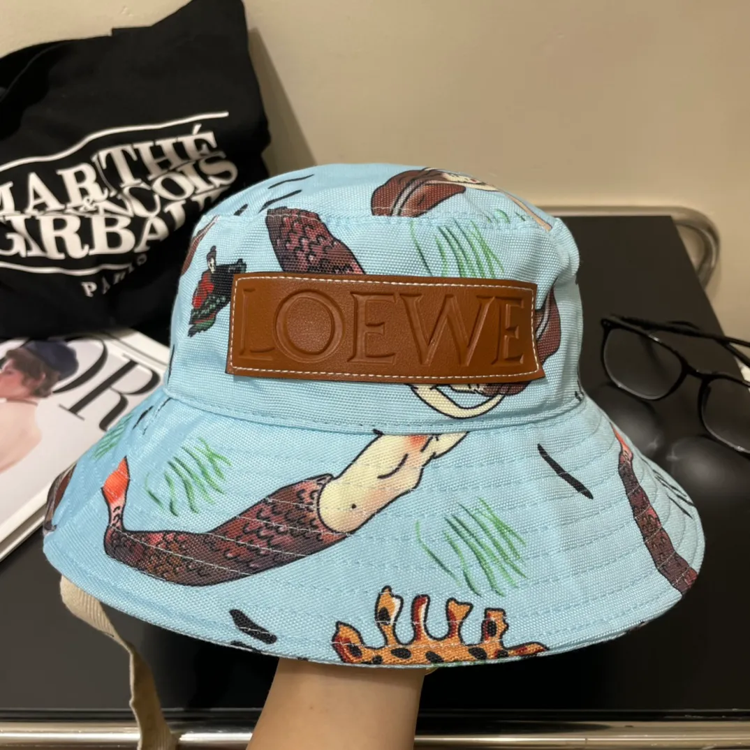 P76 Lowewe🌸 Japanese purchasing agent Yu Shuxin's same style fisherman hat Luojia basin hat water lily mermaid star Wang Yibo sunshade beach hat