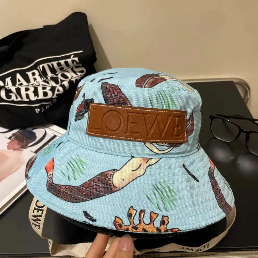 P76 Lowewe🌸 Japanese purchasing agent Yu Shuxin's same style fisherman hat Luojia basin hat water lily mermaid star Wang Yibo sunshade beach hat
