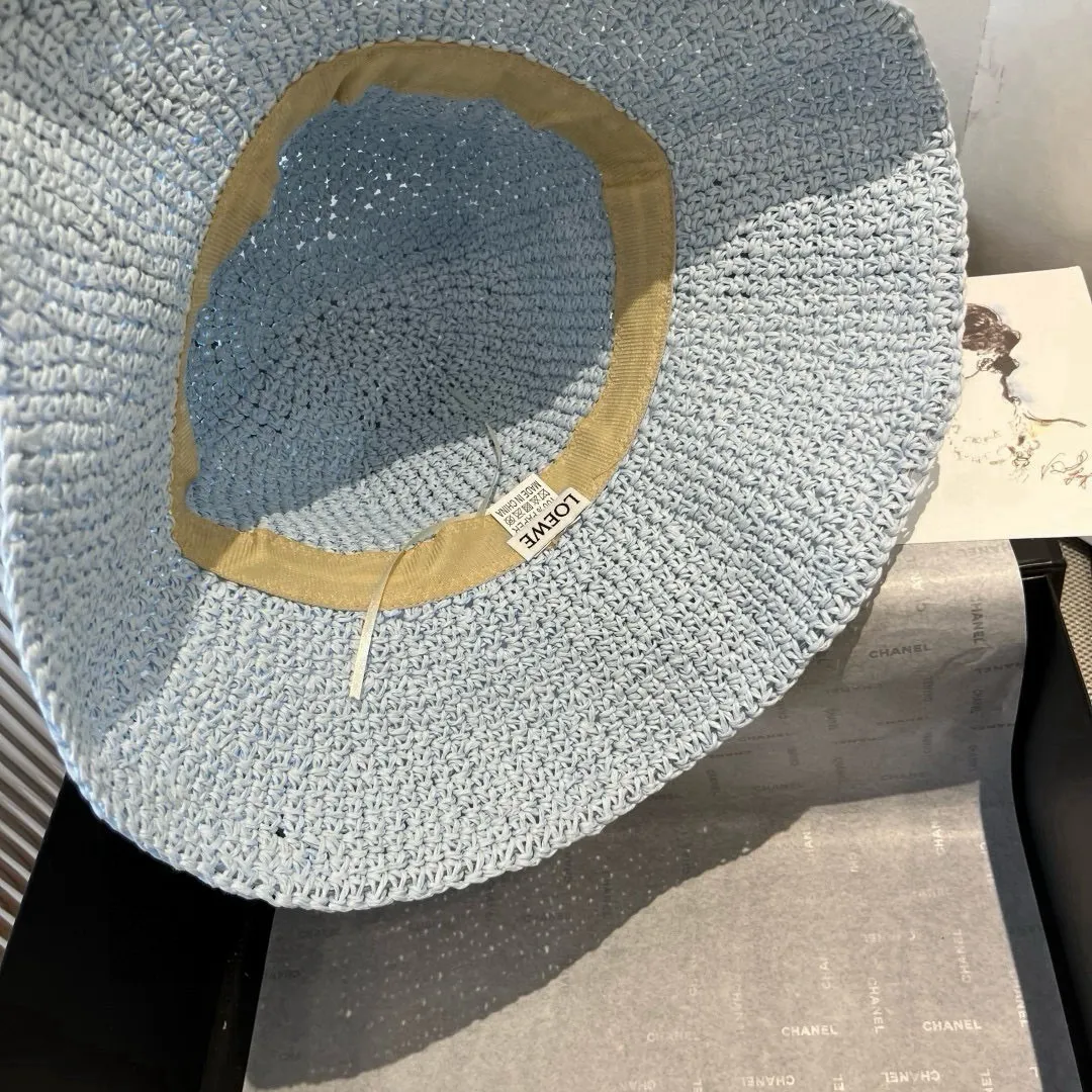 💰140¥ Loewe new straw hat, sunshade beach hat, head circumference 57cm