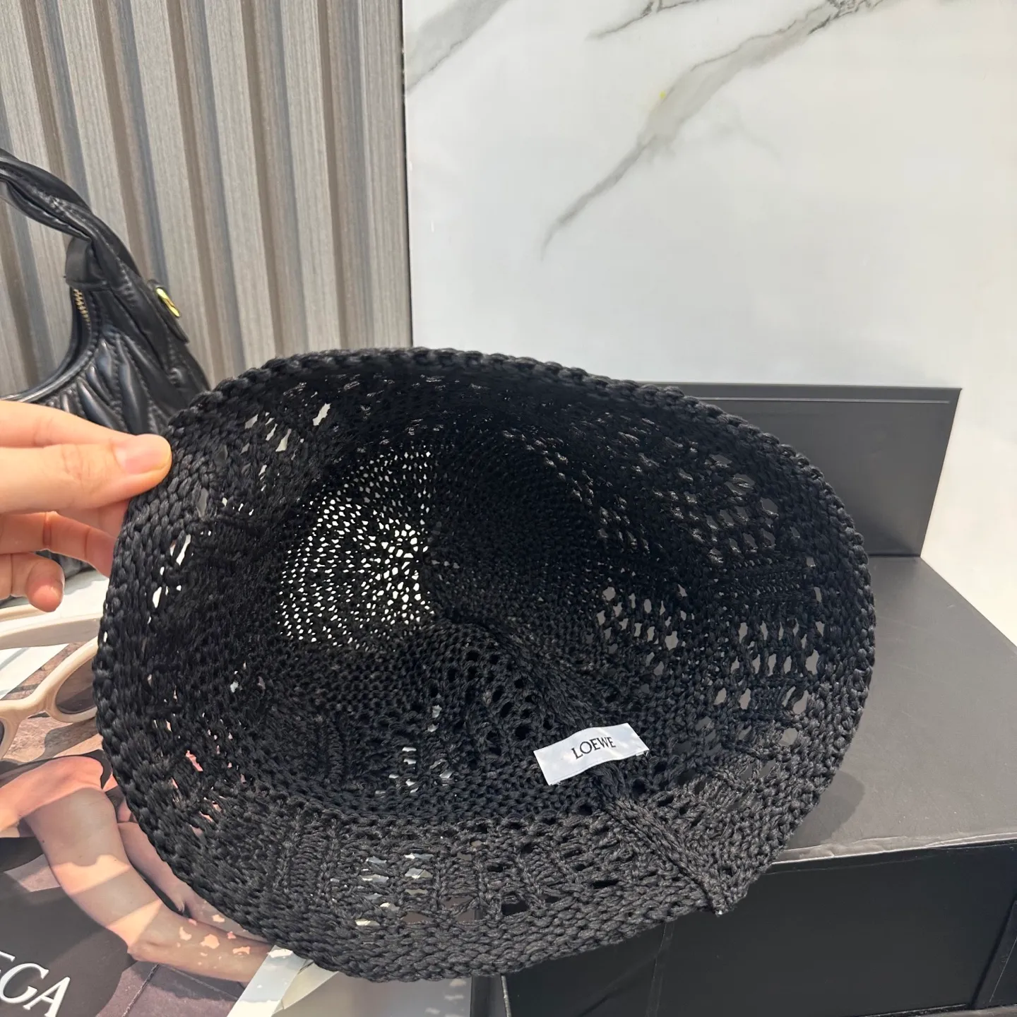 P70 LOEWE summer fisherman hat for women 2025 without makeup Internet celebrity versatile bucket hat sun protection face covering fashion basin hat