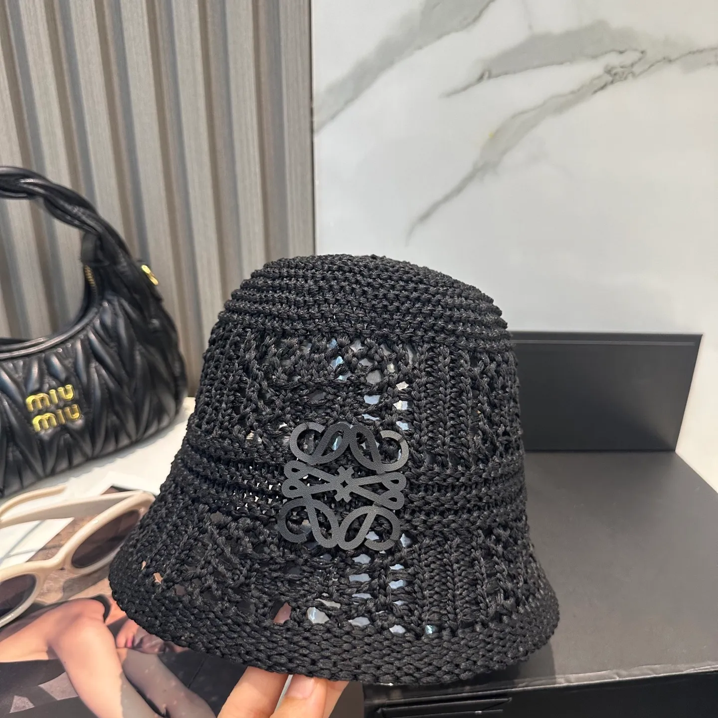 P70 LOEWE summer fisherman hat for women 2025 without makeup Internet celebrity versatile bucket hat sun protection face covering fashion basin hat