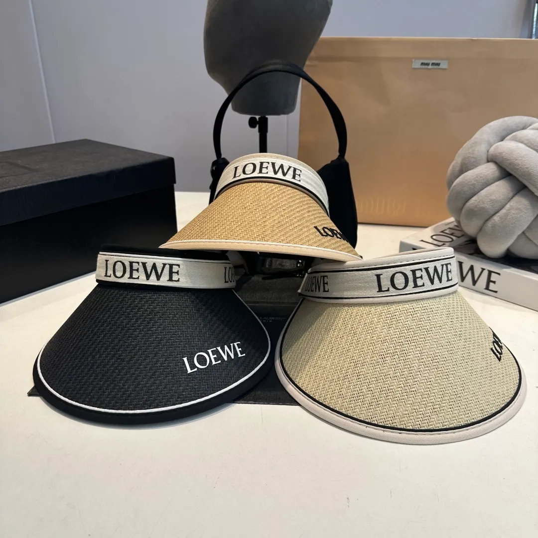 P44 LOEVE hollow top peaked cap, straw hat, original quality, exquisite workmanship, high-end luxury, very breathable and adjustable,