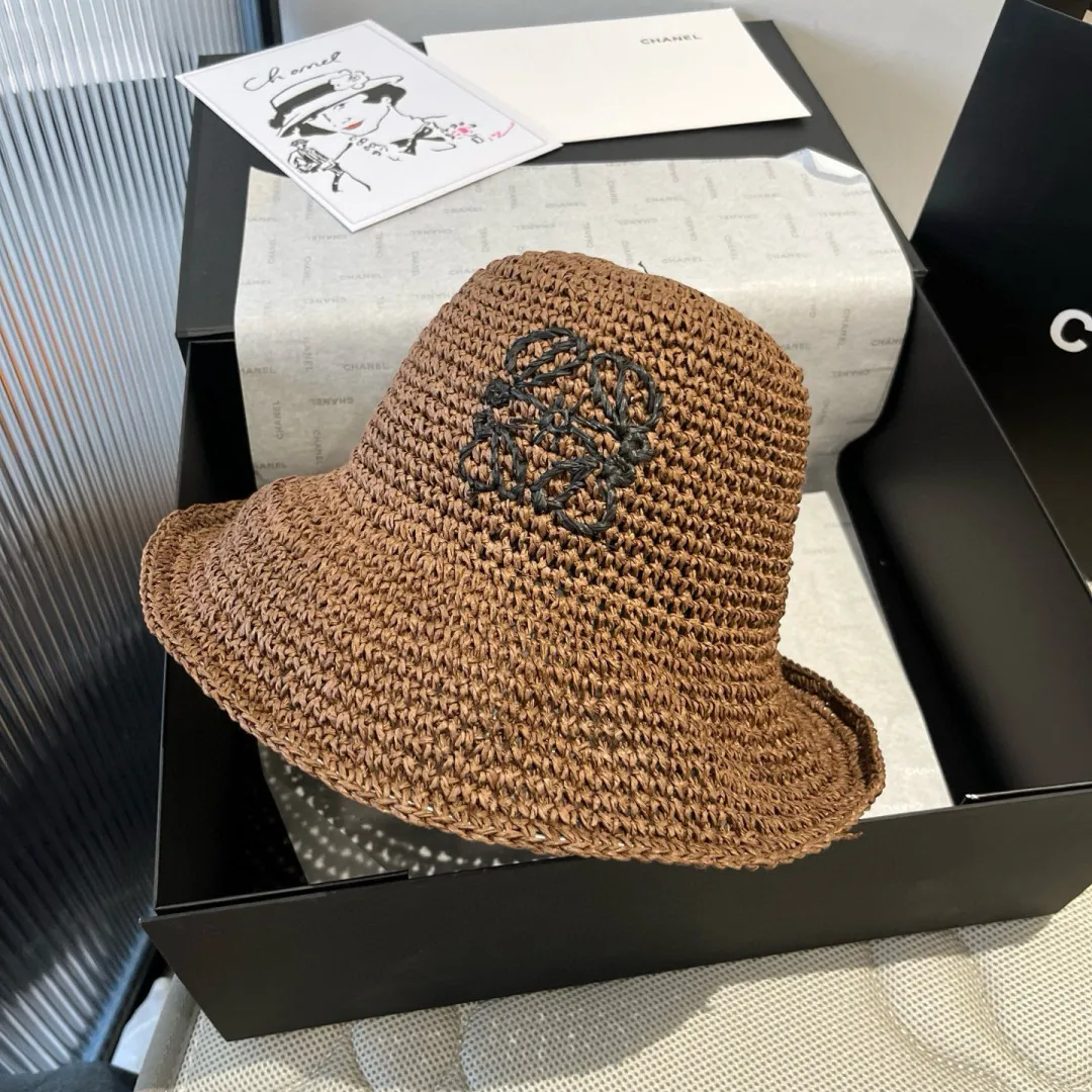 💰100¥ ＬＯＥＷＥLOEWE's new straw hat, hand-crocheted straw hat, foldable, easy to carry, head circumference 57cm