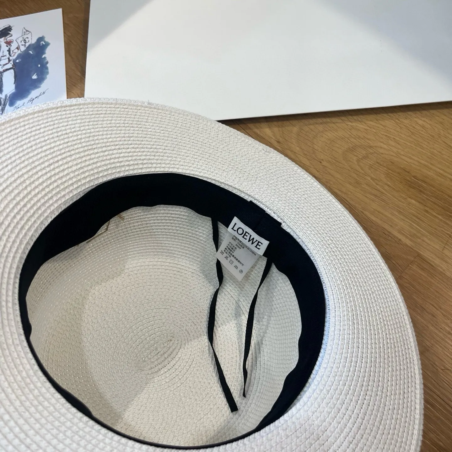 💰100¥ ＬＯＥＷＥ Loewe’s new flat-top straw hat, top hat, head circumference 57cm