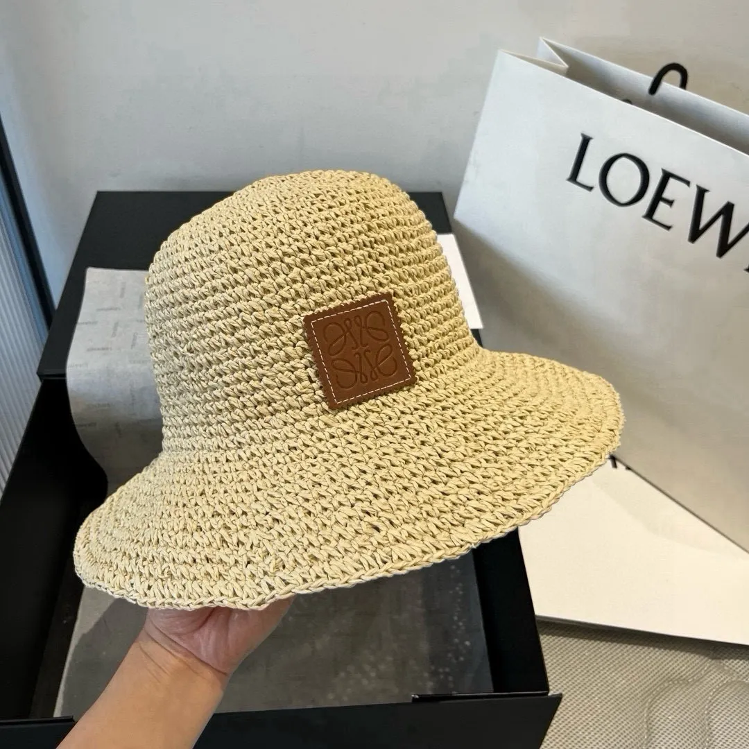 💰140¥ Loewe new straw hat, sunshade beach hat, head circumference 57cm