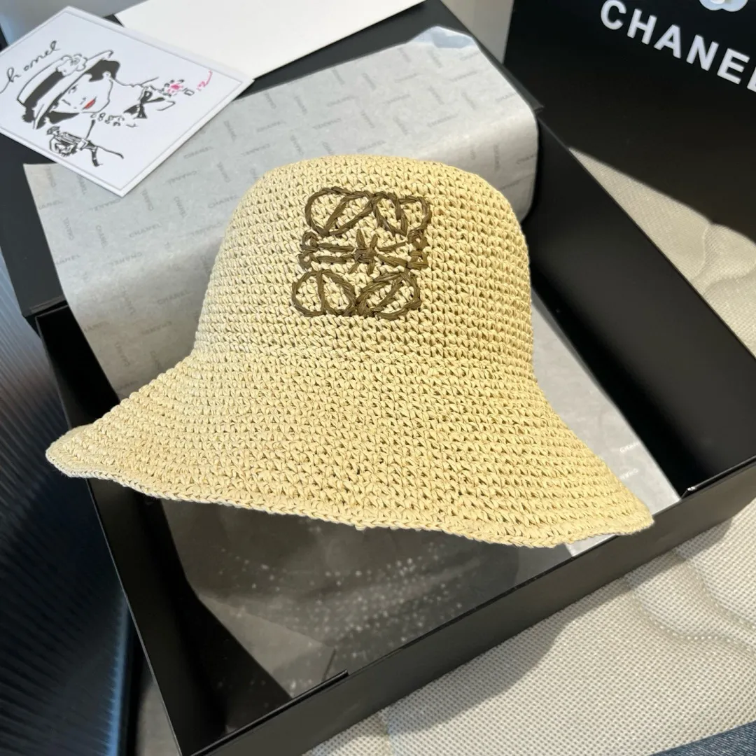 💰100¥ ＬＯＥＷＥLOEWE's new straw hat, hand-crocheted straw hat, foldable, easy to carry, head circumference 57cm