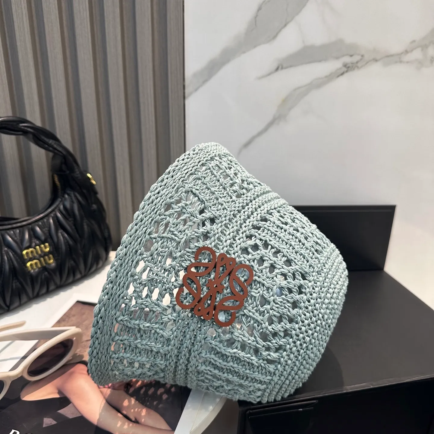P70 LOEWE summer fisherman hat for women 2025 without makeup Internet celebrity versatile bucket hat sun protection face covering fashion basin hat