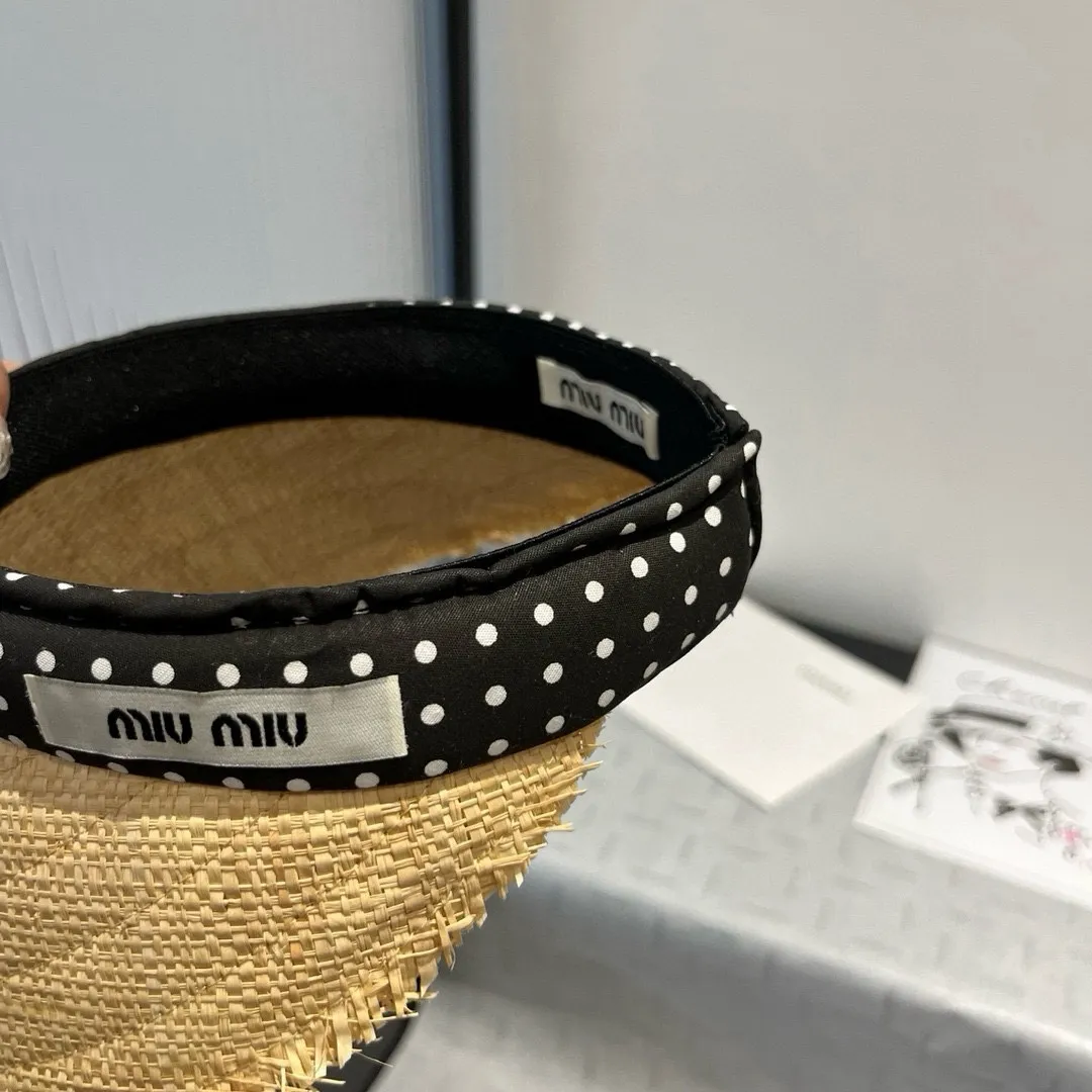 💰120¥ miumiu straw hat, headband sun hat