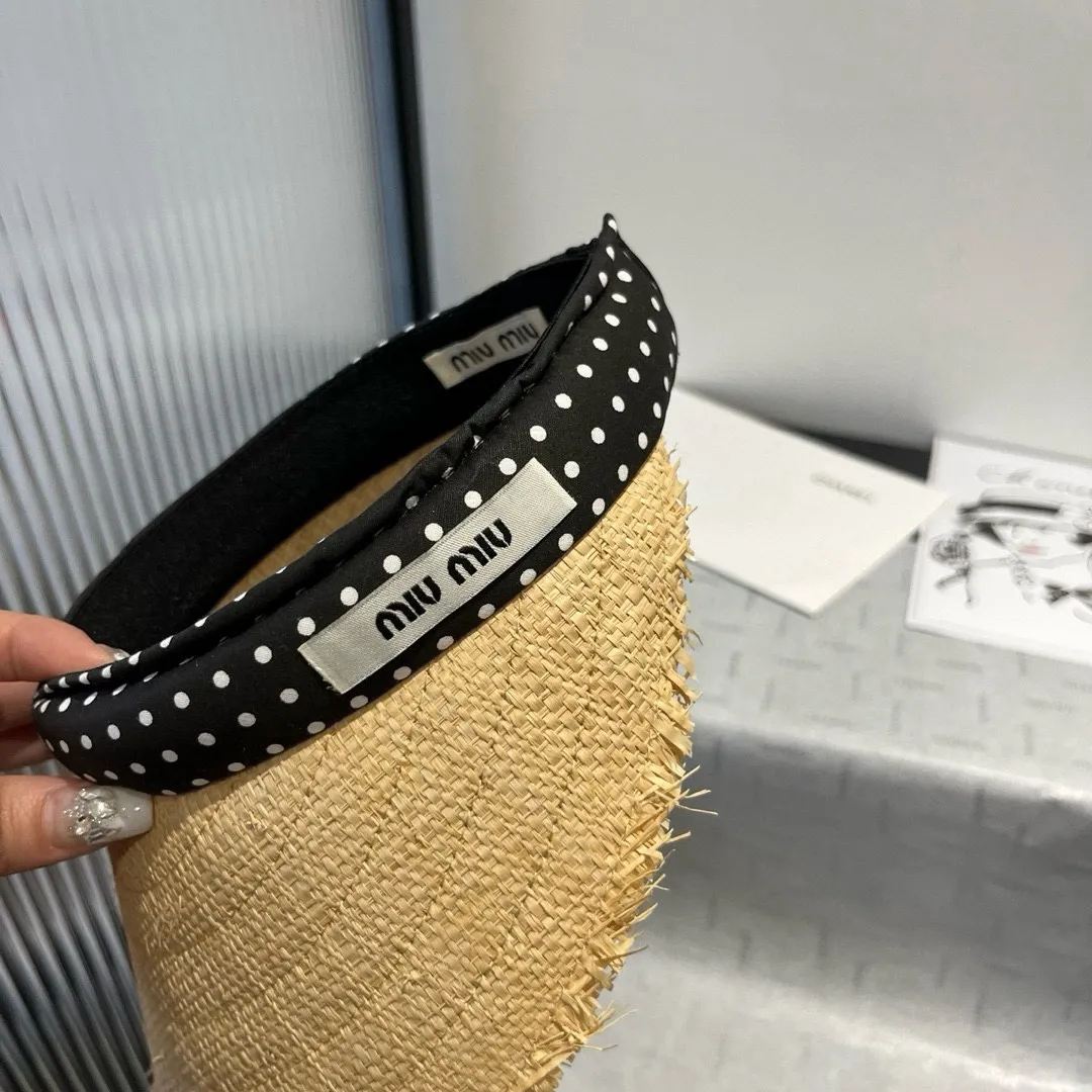 💰120¥ miumiu straw hat, headband sun hat