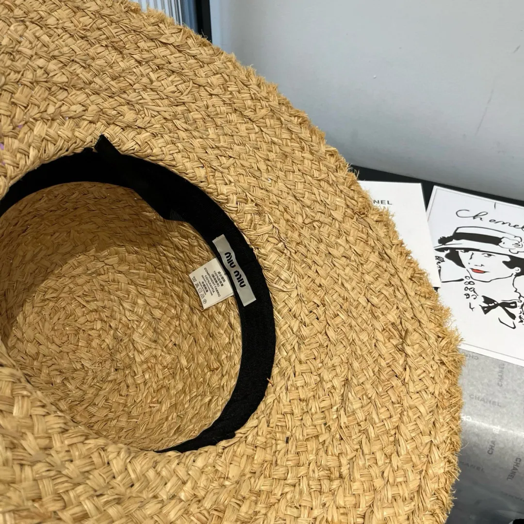 150¥ miumiu raffia straw hat, a must-have for travel, head circumference 57cm