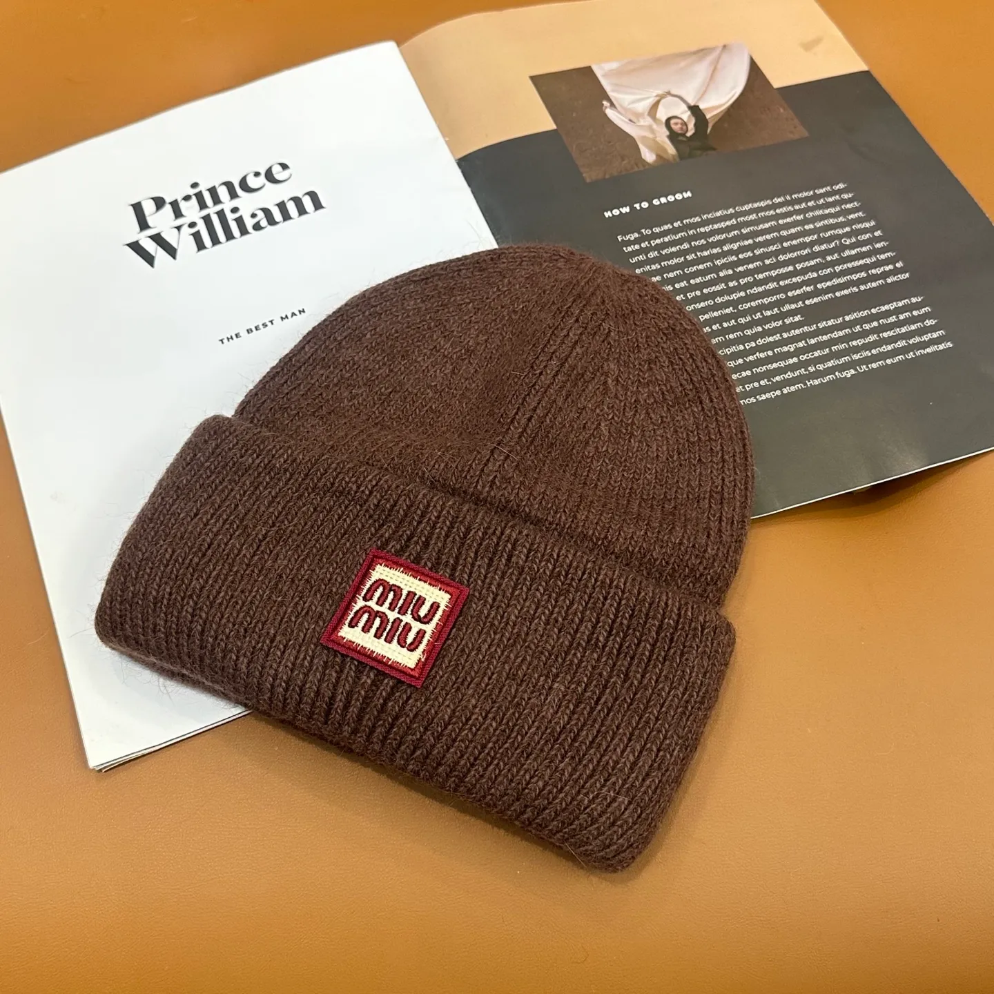 P50 miumiu Miu Miu counter's popular embroidered logo knitted hat! Xiaohongshu’s new product is released, it’s so 🉑️, high-elastic fabric, classic color