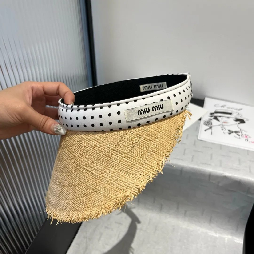 💰120¥ miumiu straw hat, headband sun hat