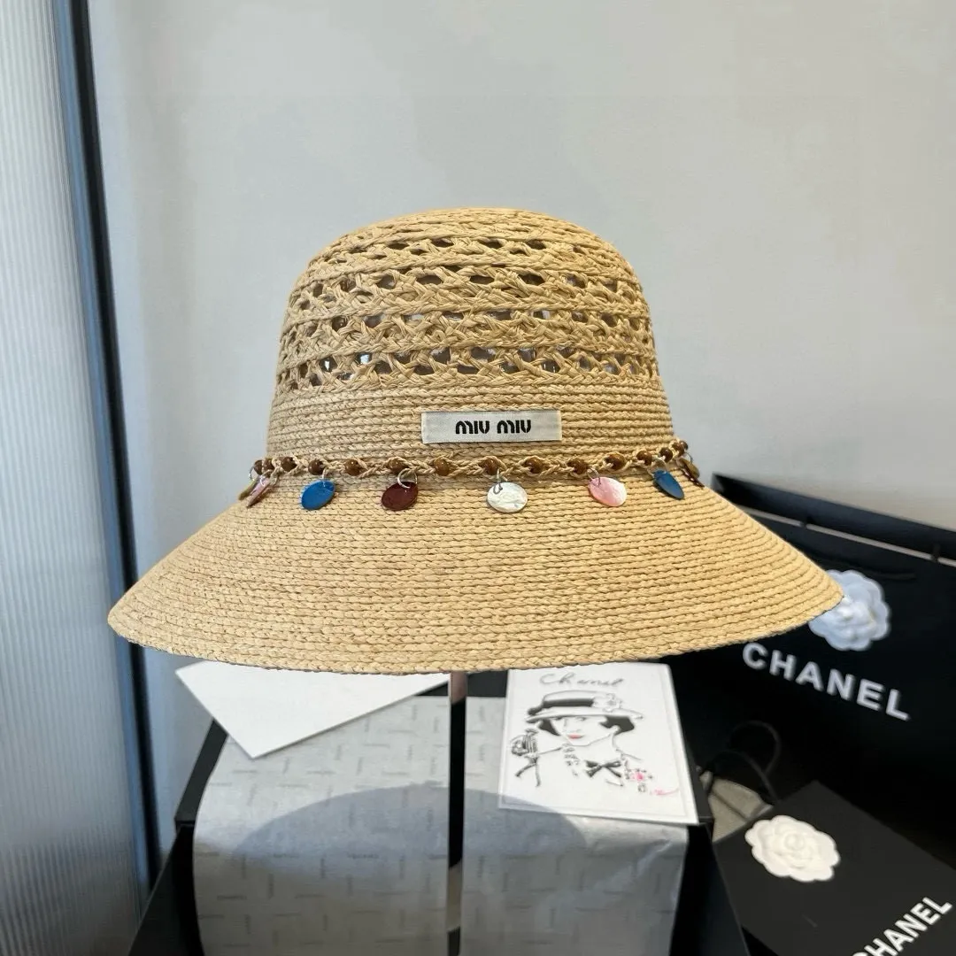 💰220 miumiu new raffia hat, head circumference 57cm