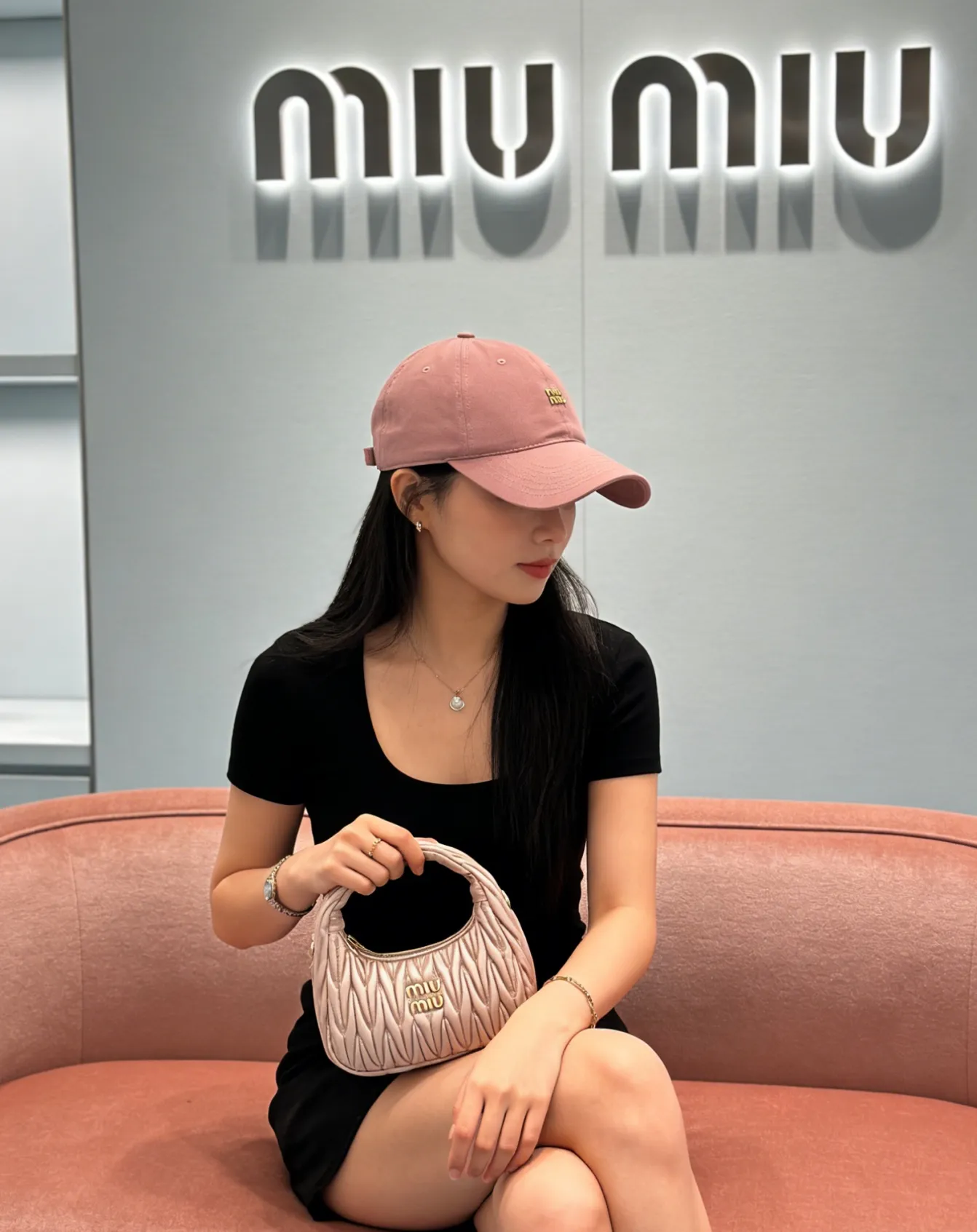miumiu soft top spring and summer baseball cap