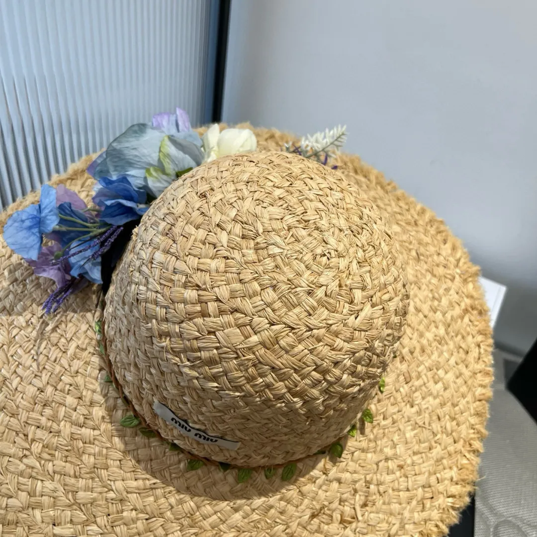 150¥ miumiu raffia straw hat, a must-have for travel, head circumference 57cm