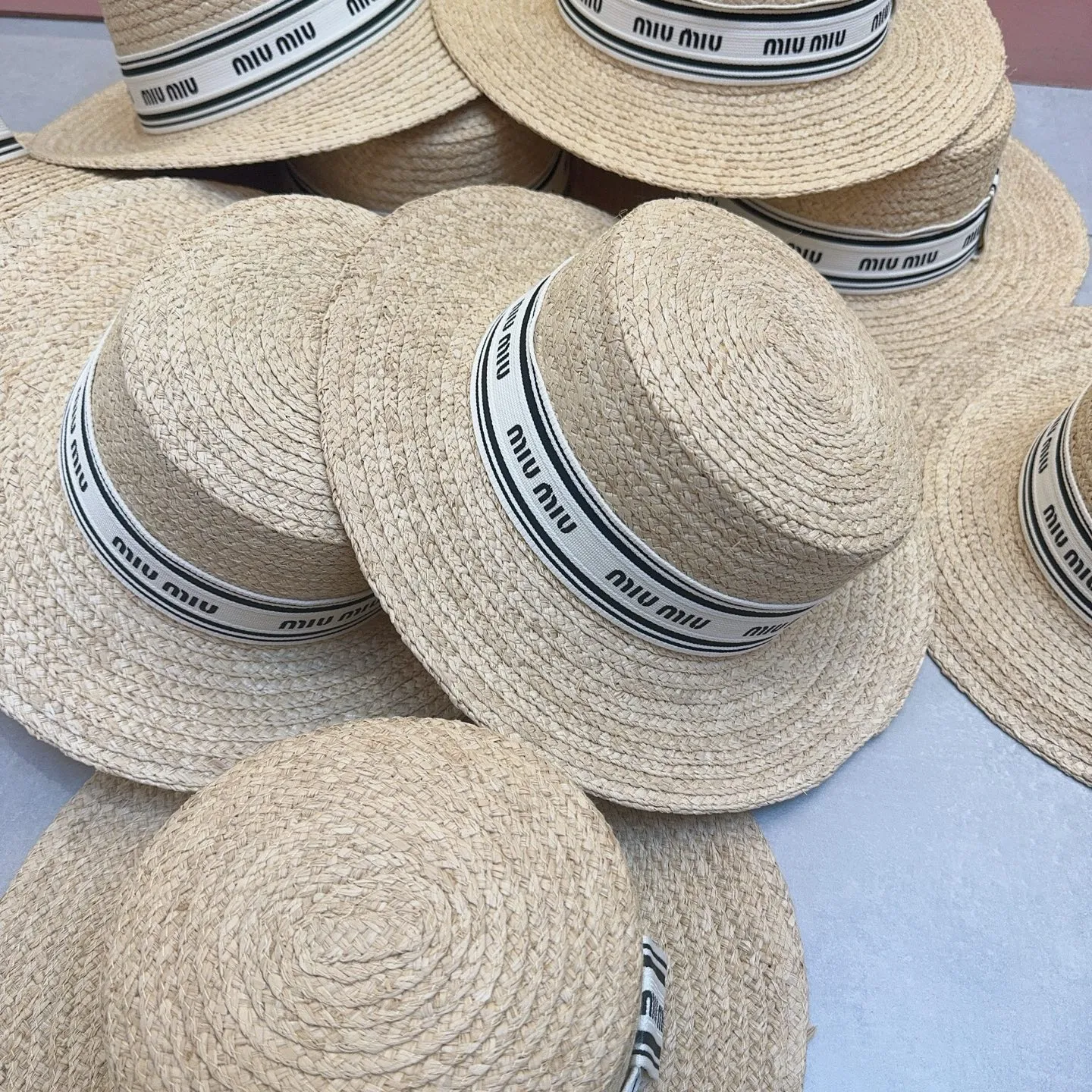 🔥🔥🔥 Popular raffia ~ High quality miumiu sun hat in stock‼ ️
