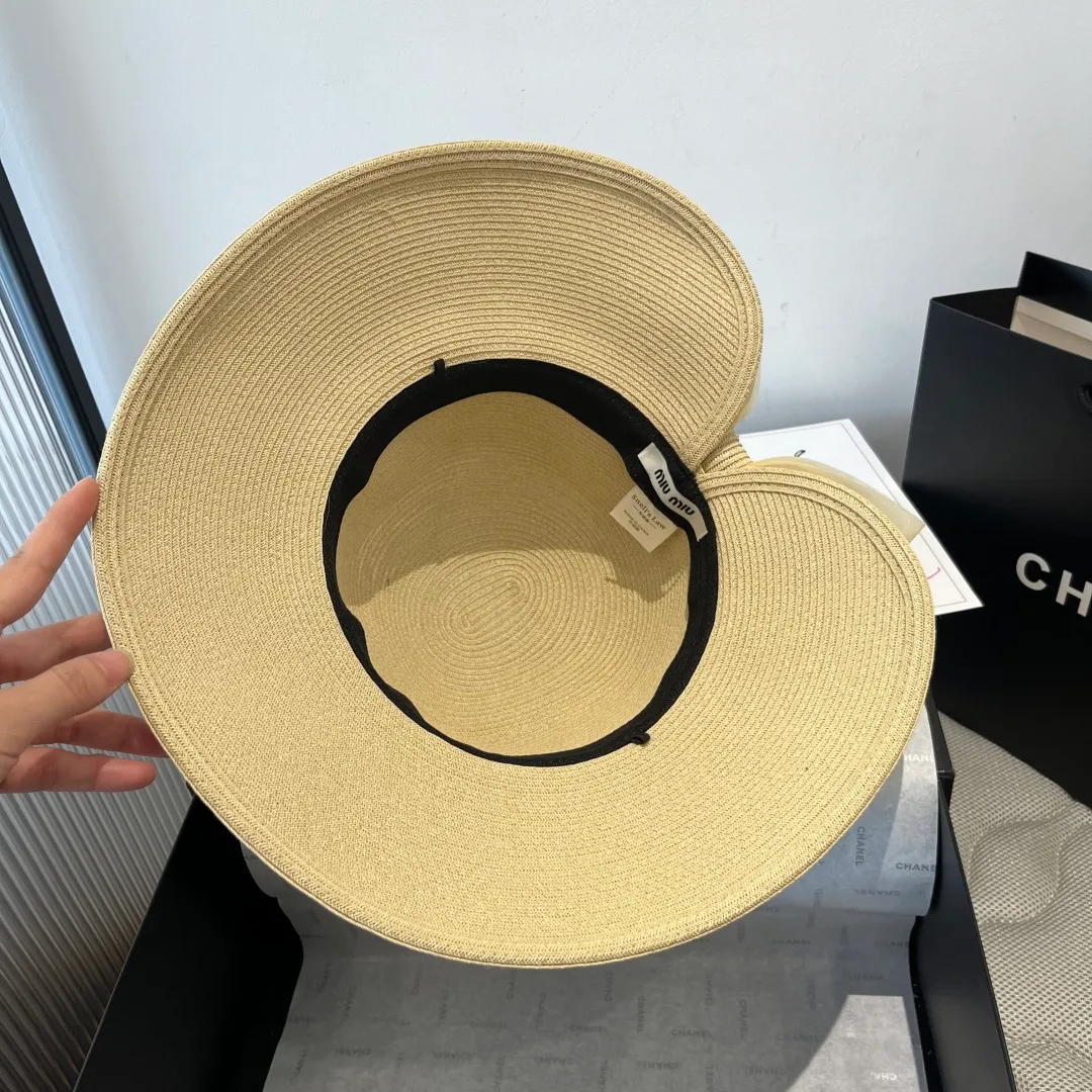 💰140¥ miumiu new bow basin hat, high-end customization, head circumference 57cm