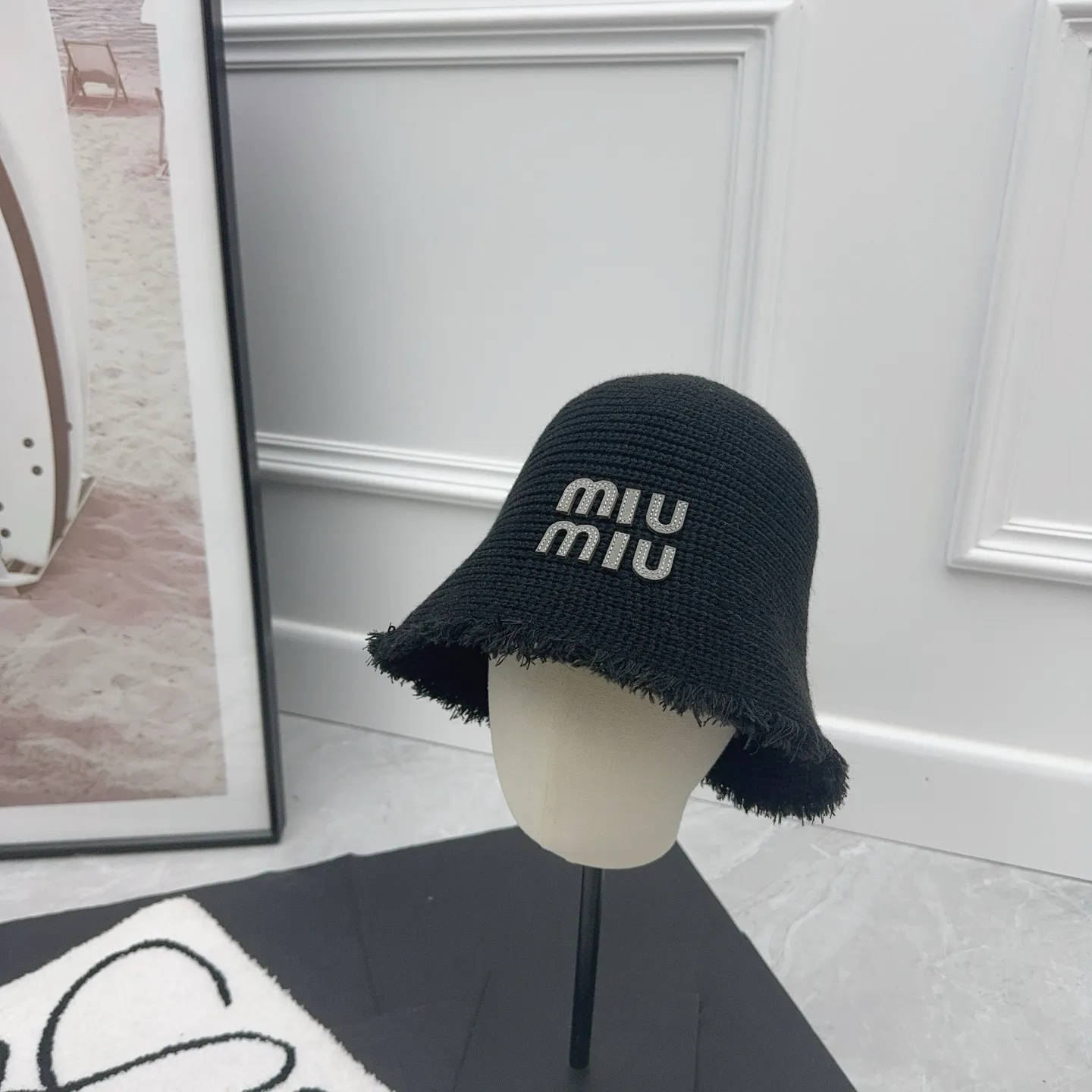 miumiu🫶 New style basin hat with raw edge design‼ ️