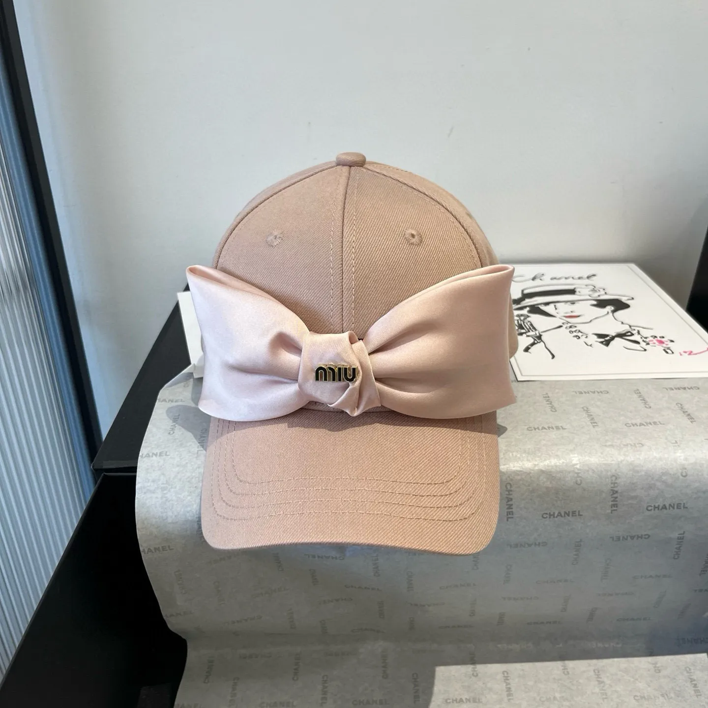 💰90¥ miumiu bow cap, high-end customization, head circumference 57cm