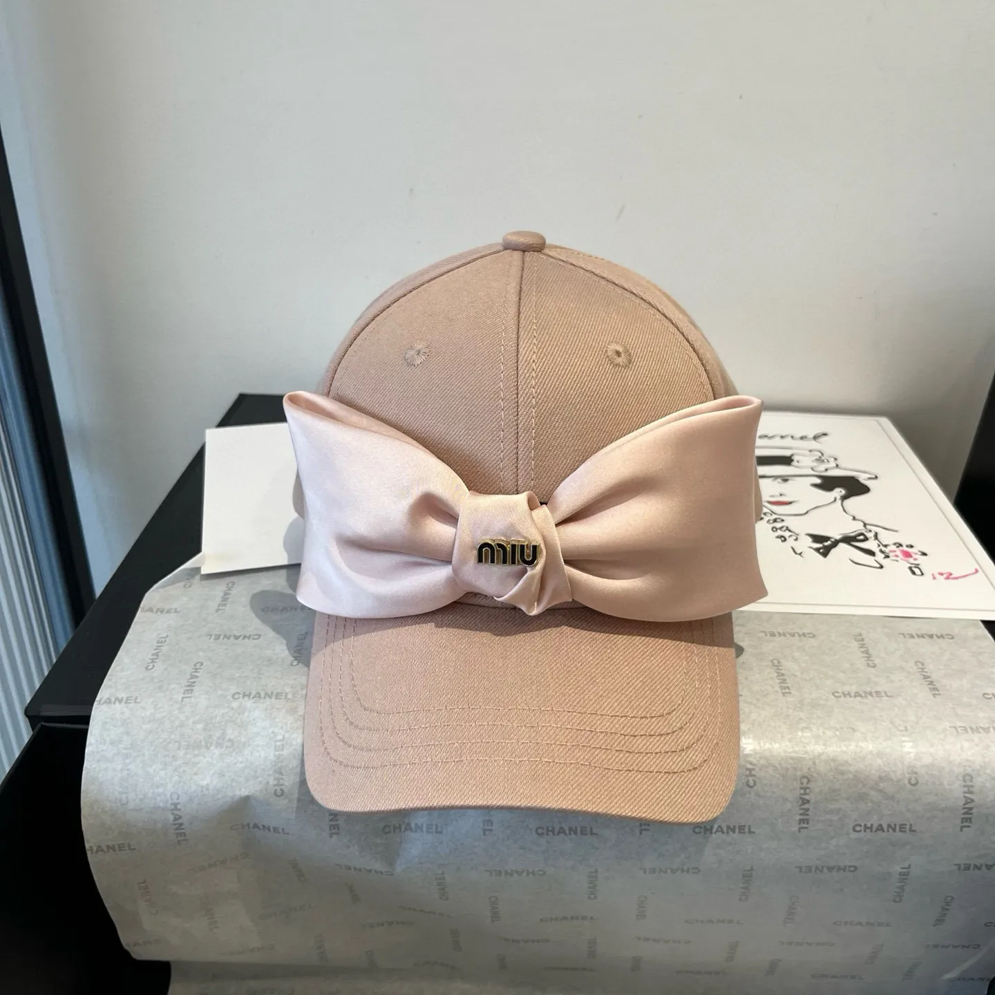 💰90¥ miumiu bow cap, high-end customization, head circumference 57cm