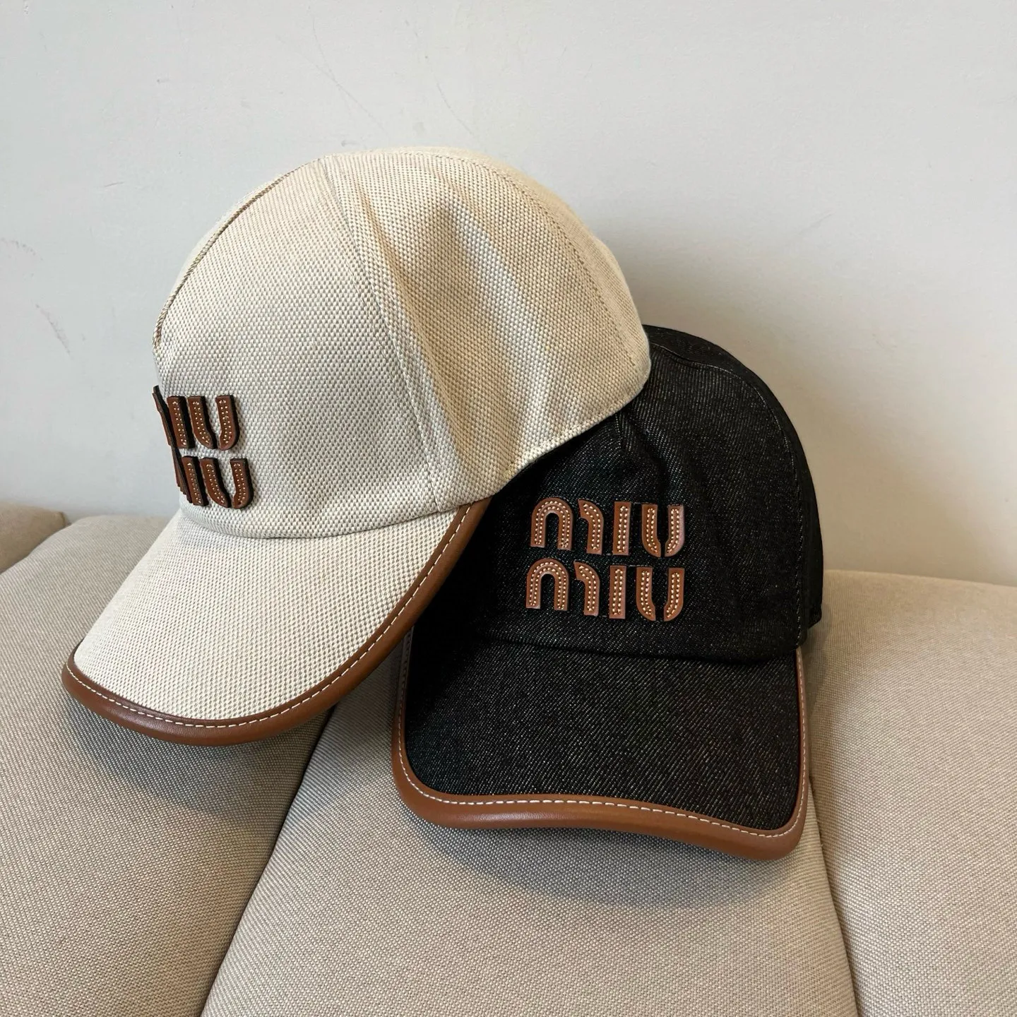 P64 miumiu original spring and summer new baseball cap, genuine mold-making and customization, the original workmanship is meticulous and the quality is superb!