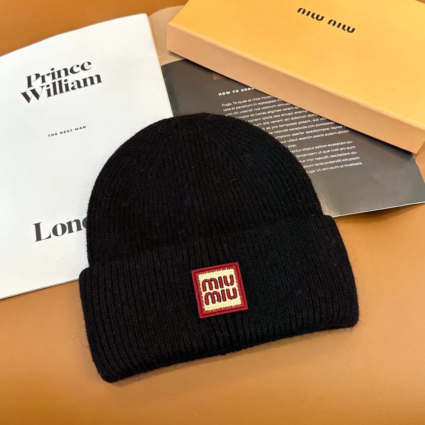 P50 miumiu Miu Miu counter's popular embroidered logo knitted hat! Xiaohongshu’s new product is released, it’s so 🉑️, high-elastic fabric, classic color