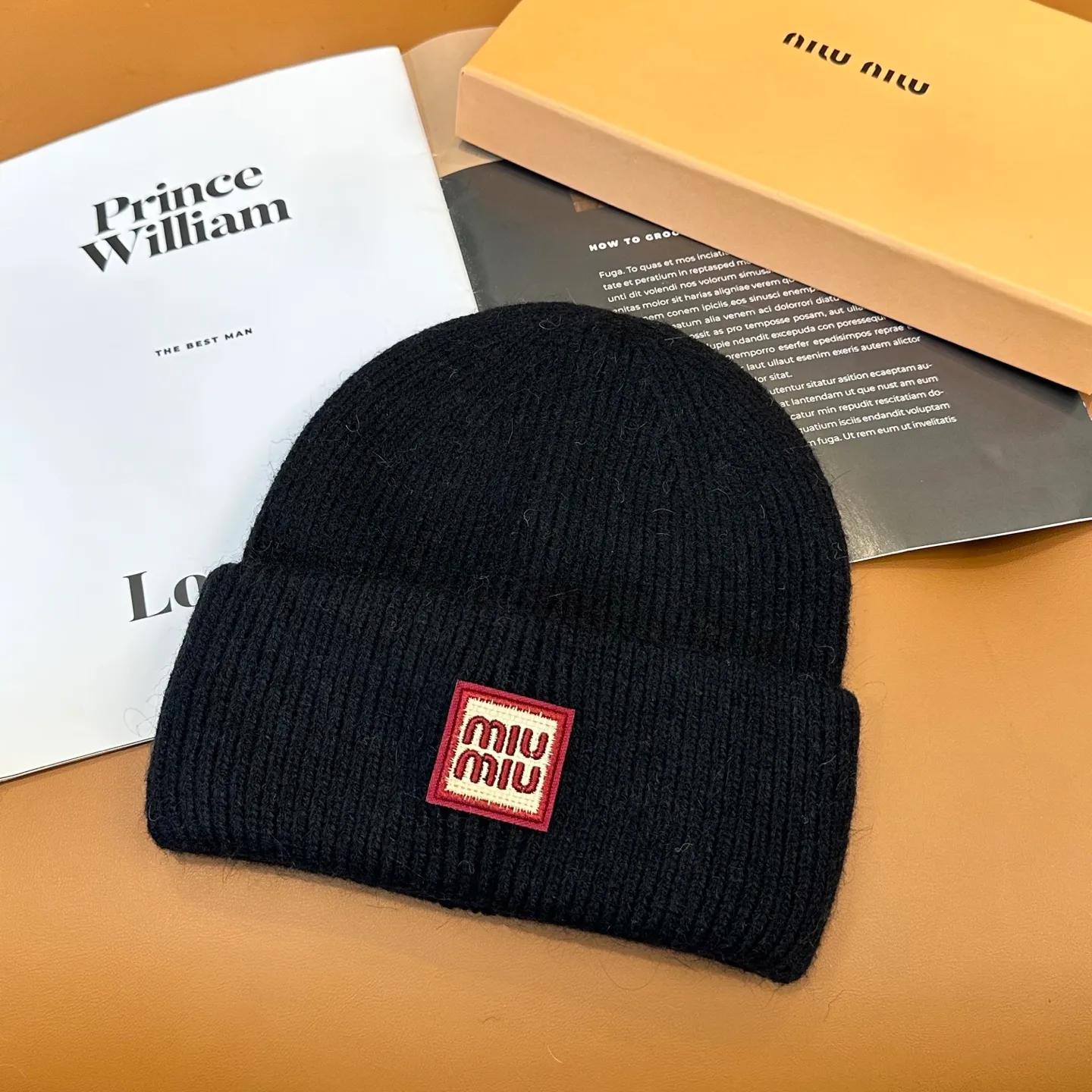 P50 miumiu Miu Miu counter's popular embroidered logo knitted hat! Xiaohongshu’s new product is released, it’s so 🉑️, high-elastic fabric, classic color