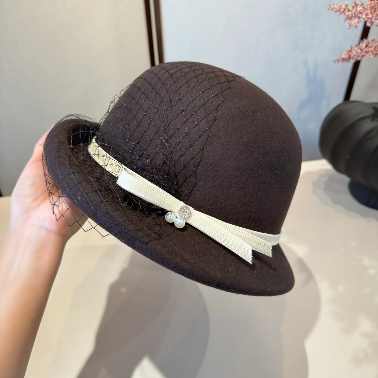 💰190¥ miumiu new wool basin hat, 100% wool fabric, head circumference 57cm