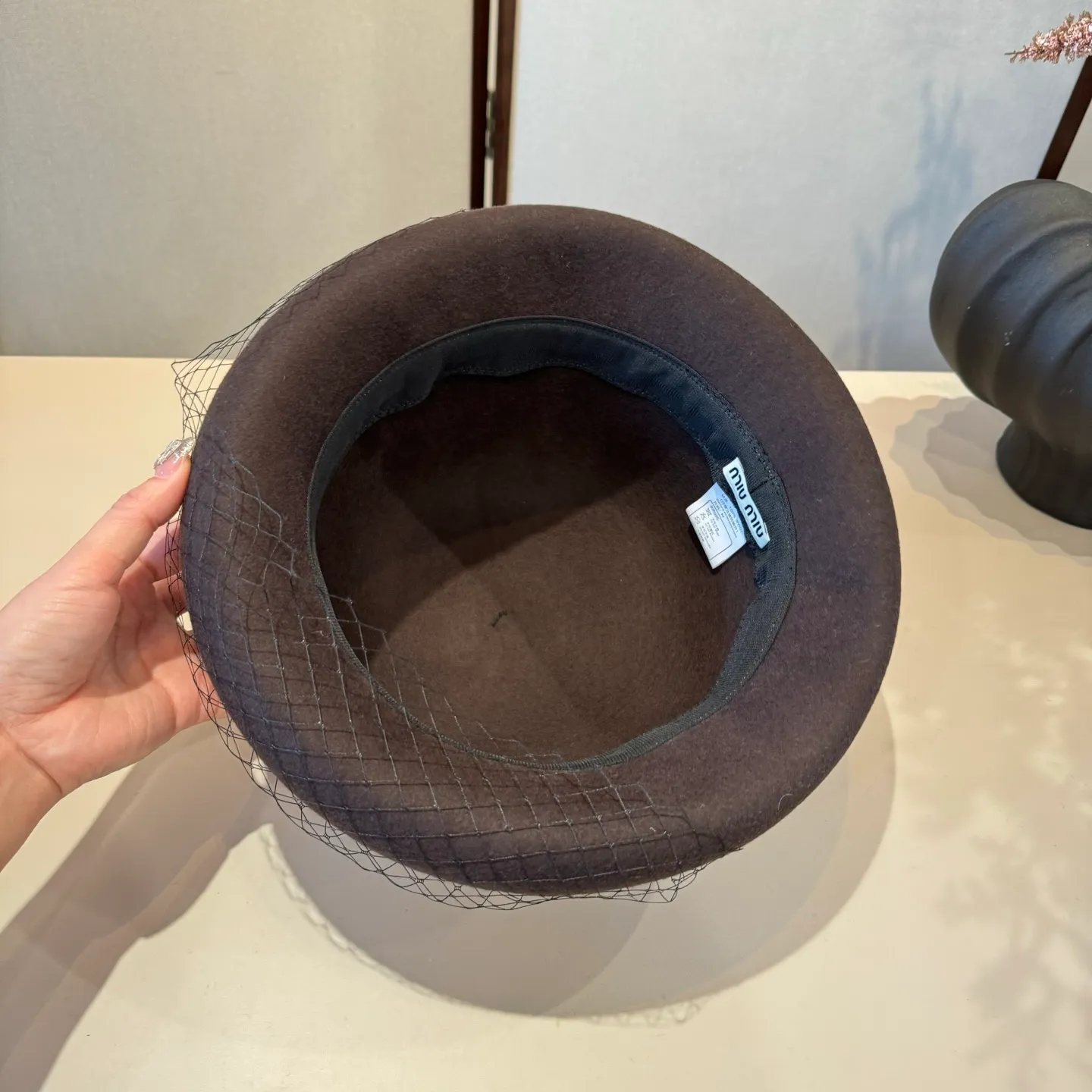 💰190¥ miumiu new wool basin hat, 100% wool fabric, head circumference 57cm