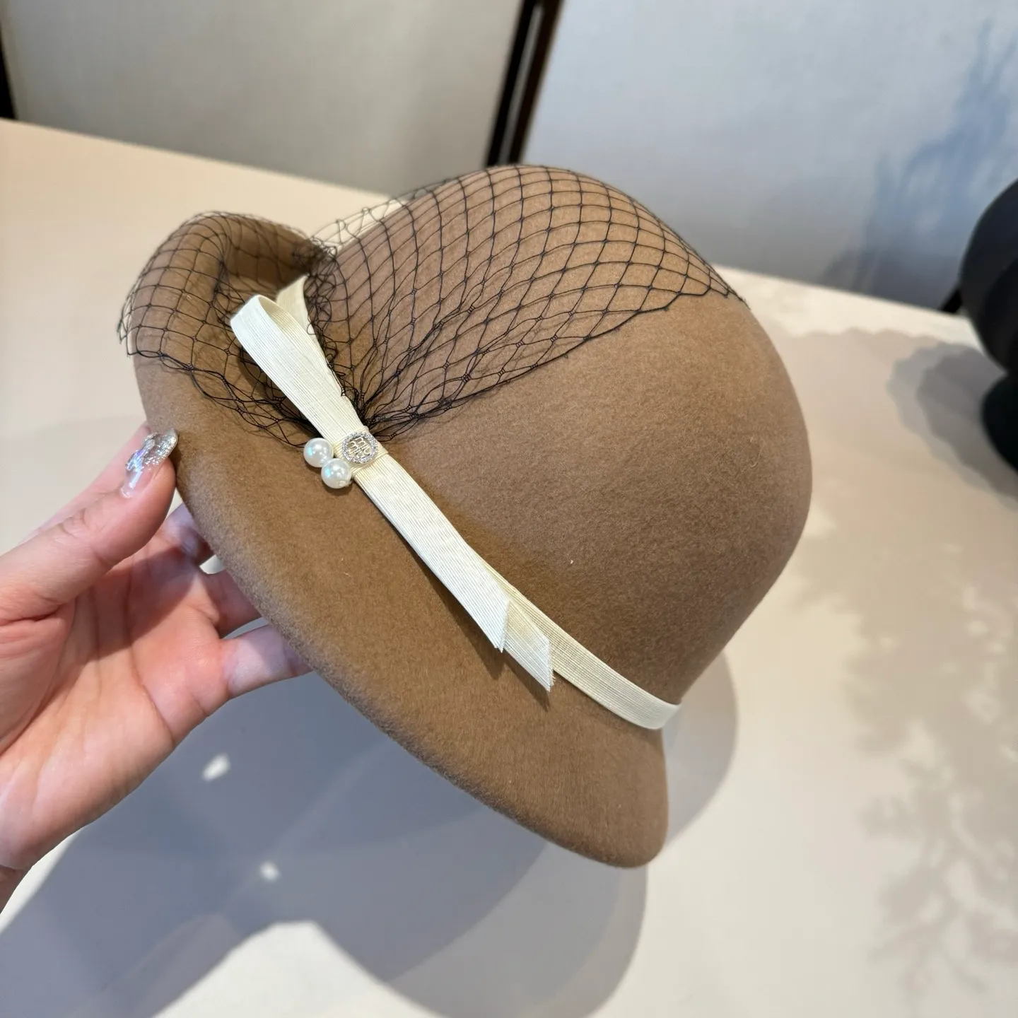 💰190¥ miumiu new wool basin hat, 100% wool fabric, head circumference 57cm