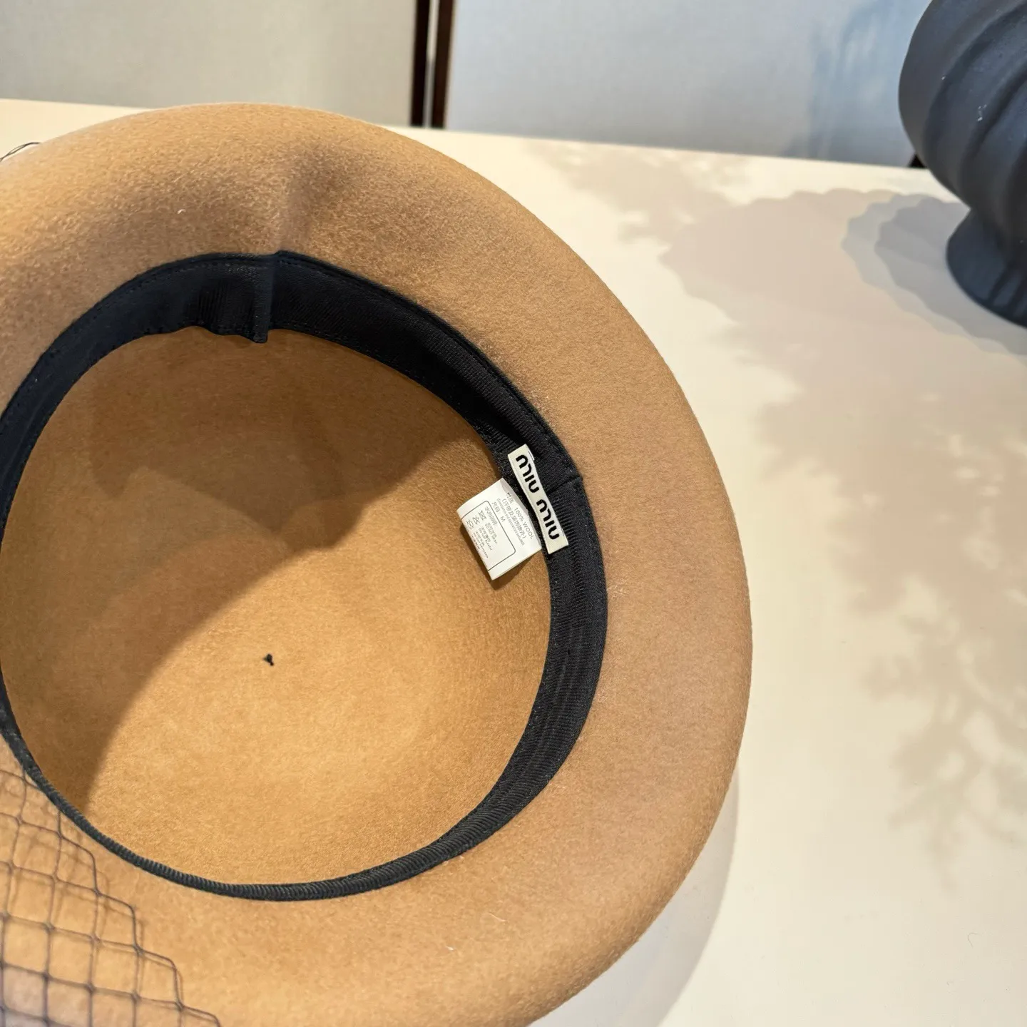 💰190¥ miumiu new wool basin hat, 100% wool fabric, head circumference 57cm
