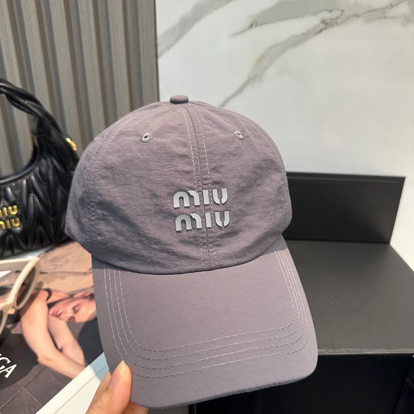 P50 miumiu new quick-drying simple baseball cap 🧢Light, breathable, trendy and versatile, Xiaohongshu grows grass, poison Get your boyfriend and cool together