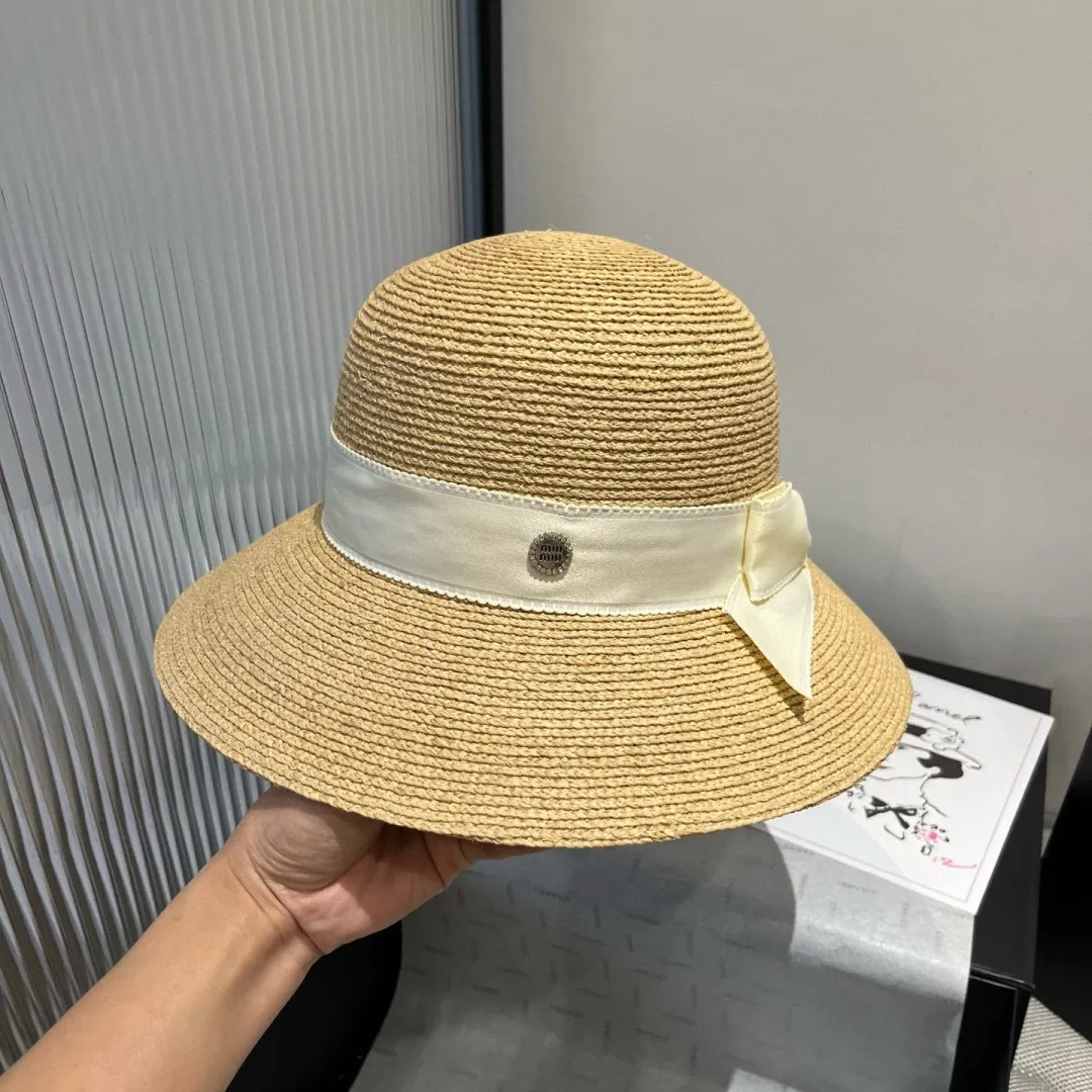 💰190¥ miumiu raffia basin hat, high-end customized basin hat, head circumference 57cm