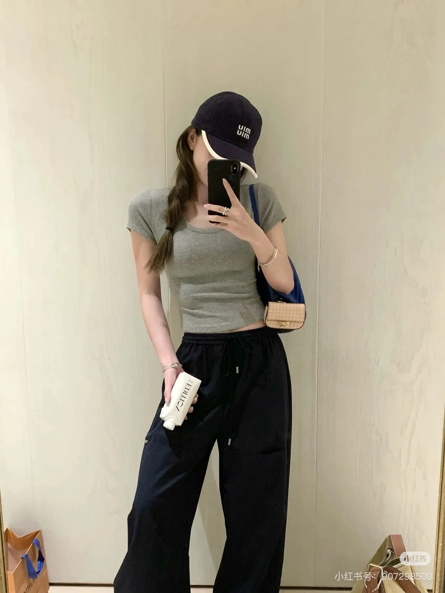 Miumiu high version autumn baseball cap