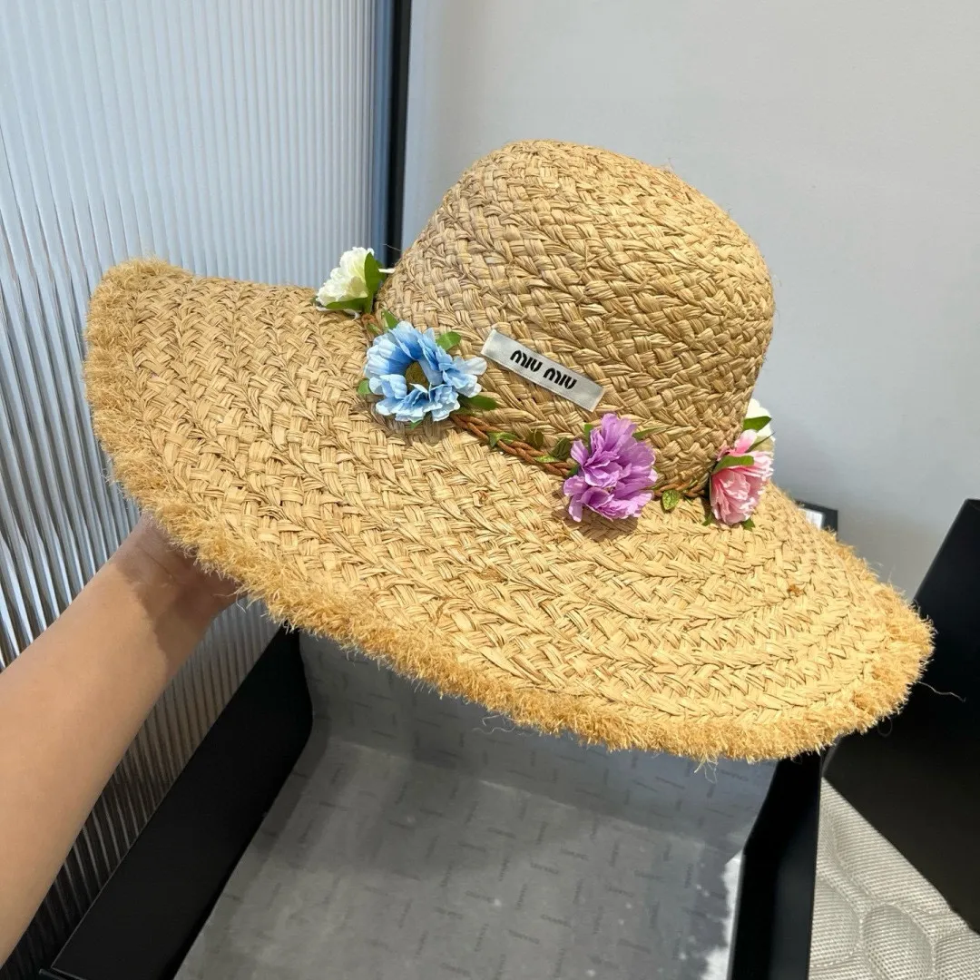 150¥ miumiu raffia straw hat, a must-have for travel, head circumference 57cm