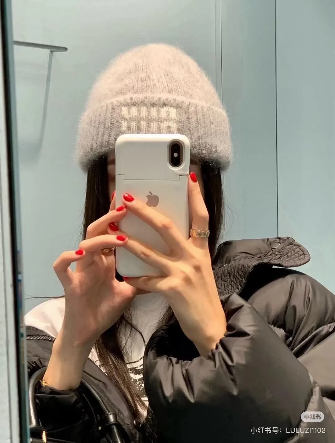 P56 miumiu Miu Miu counter new knitted woolen hat