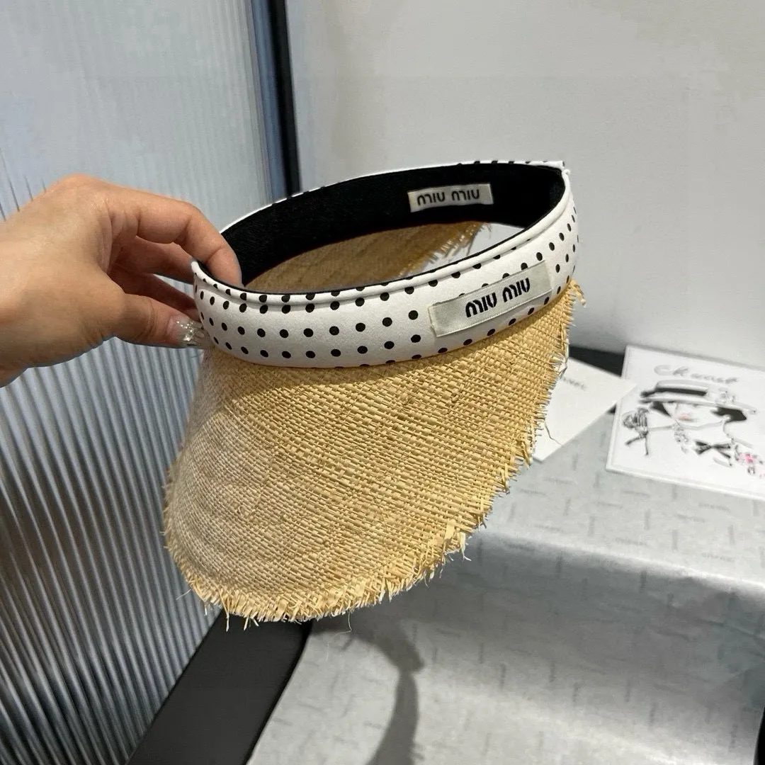 💰130¥ miumiu straw hat, headband sun hat